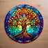Tree of Life Circular Glass Suncatcher Worktop Saver
